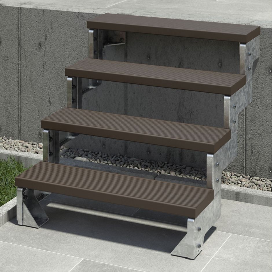 DOLLE Auentreppe Gartentreppe Gardentop Komplettset