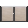 GroJa Doppeltor BasicLine PVC-Steckzaun Sheffield Oak 