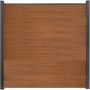GroJa BasicLine schmal PVC-Steckzaun Sichtschutzzaun Golden Oak Sichtschutz Lamellenzaun