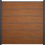 GroJa BasicLine Premium PVC-Steckzaun Sichtschutzzaun Golden Oak Sichtschutz Lamellenzaun