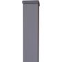 GroJa Alu-Torpfosten Silbergrau RAL 7001 Stahlverstärkt 4 mm