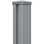 GroJa Alu-Steckzaun Torpfosten Silbergrau 9x9x240 cm inkl. Kappe