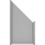 GroJa Premo HPL-Sichtschutzelement Uni Grau Anschluss Sichtschutz