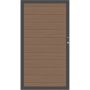 TraumGarten Sichtschutzzaun SYSTEM WPC CLASSIC Gartentor Mandel/Anthrazit