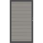 TraumGarten Sichtschutzzaun SYSTEM WPC CLASSIC Gartentor Grau/Anthrazit