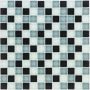 Wellker Glasmosaik Schwarz Grau Weiß 30x30 cm Mosaikfliesen 8 mm