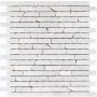 Wellker Natursteinmosaik Arauca Marmor Carrara White getrommelt 30,5x30,5 cm Mosaikfliesen