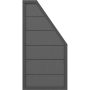 TraumGarten Sichtschutzzaun DESIGN WPC ALU Anschluss Anthrazit/Anthrazit Sichtschutz Lamellenzaun