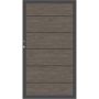 TraumGarten Sichtschutzzaun SYSTEM ALU XL Tor Vintage-Oak/Anthrazit