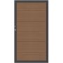 TraumGarten Tor Sichtschutzzaun SYSTEM WPC XL Mandel/Anthrazit