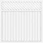 TraumGarten Sichtschutzzaun LONGLIFE RIVA mit Gitter Weiß Sichtschutz Lamellenzaun