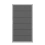 TraumGarten Sichtschutzzaun DESIGN WPC ALU Tor Anthrazit/Silber