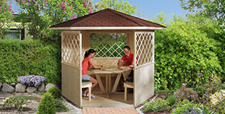 weka Holzpavillon Gartenlaube 657 Pavillon BENZ24